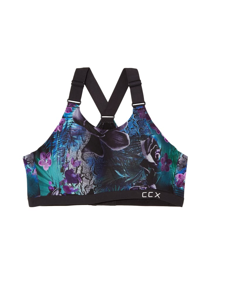 Brenta Sports Bra Charcoal Grey Forest Green
